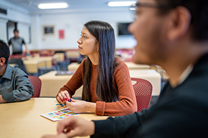 students in class listening
