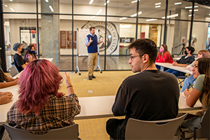 professor instructing class