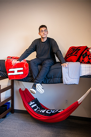 student in the dorm